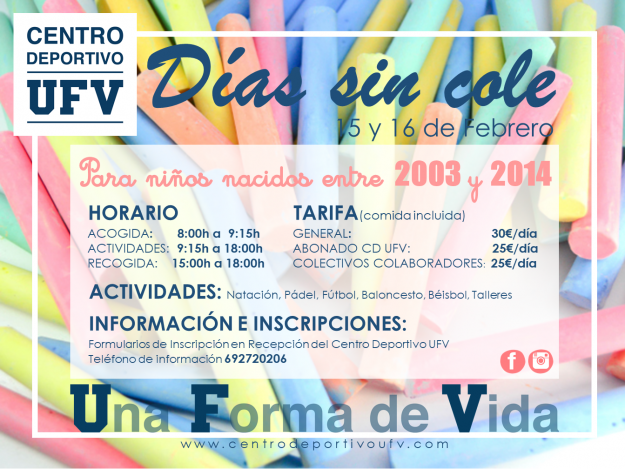 Días sin cole Febrero 2018